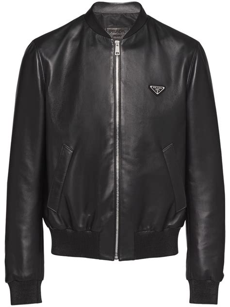 Prada leather jacket men's